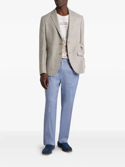 Etro Single-breasted Blazer In Neutral