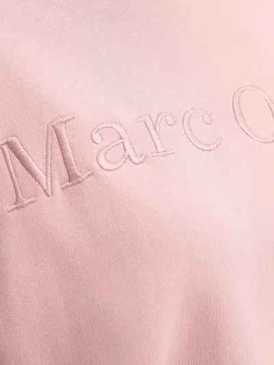 Marc O'polo Embroidered-logo Hoodie In Pink