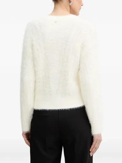 Guess Usa V-neck Cardigan In White