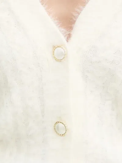 Guess Usa V-neck Cardigan In White