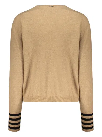 Herno Textured Sweater In Brown
