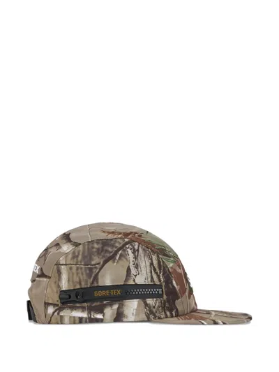 Supreme Zip-pocket Camp Cap In Brown
