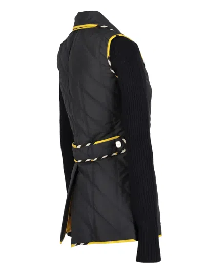 Pre-owned Fendi Quilted Collar Jacket In Black