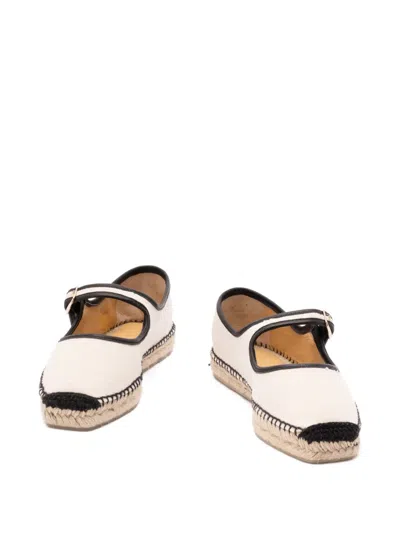Castaã±er Buckled Piped Espadrilles In Neutral