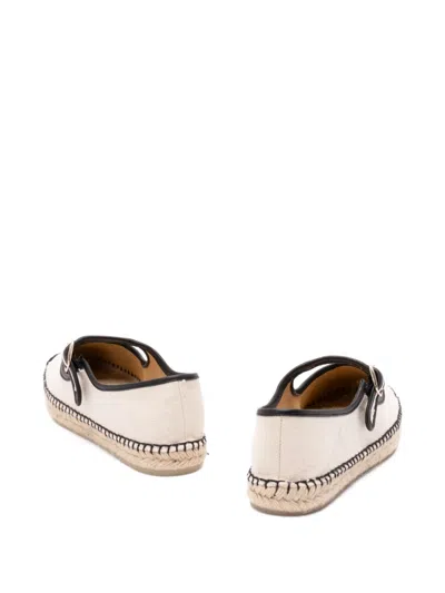 Castaã±er Buckled Piped Espadrilles In Neutral