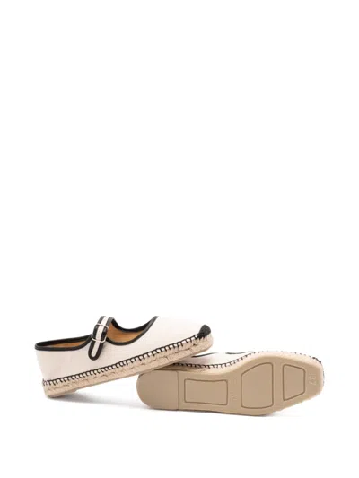 Castaã±er Buckled Piped Espadrilles In Neutral