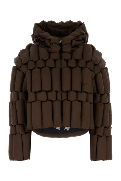Raxxy Chocolate Polyester Down Jacket In Brown