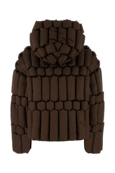 Raxxy Chocolate Polyester Down Jacket In Brown