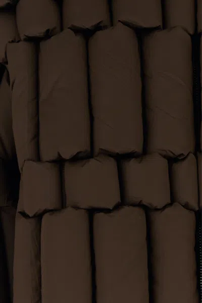 Raxxy Chocolate Polyester Down Jacket In Brown