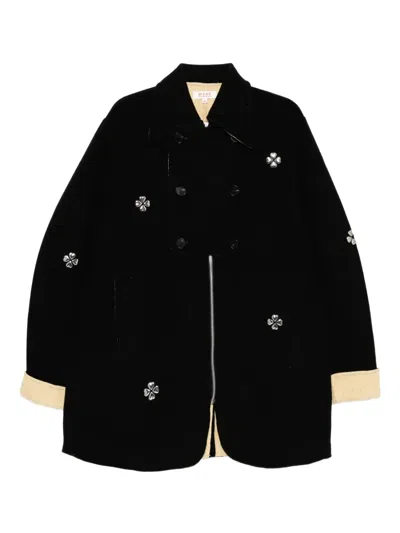 Masu Clover Coat In Black