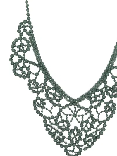 Undercover Crochet Necklace In Black