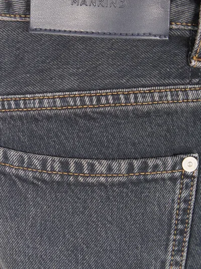 7 For All Mankind Calie Straight Leg Stormwave Denim Trousers In Blue