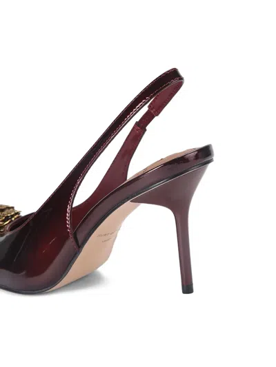 Kurt Geiger Large Eagle Slingback Pumps In Burgundy