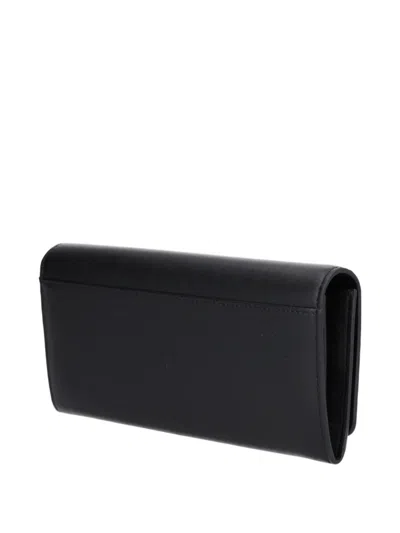 Karl Lagerfeld Embossed-logo Wallet In Black