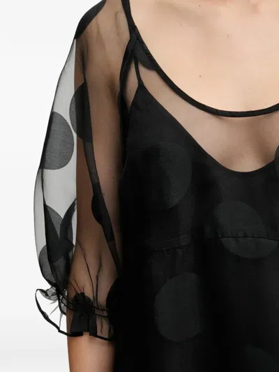 Stine Goya Polka-dot Midi Dress In Black