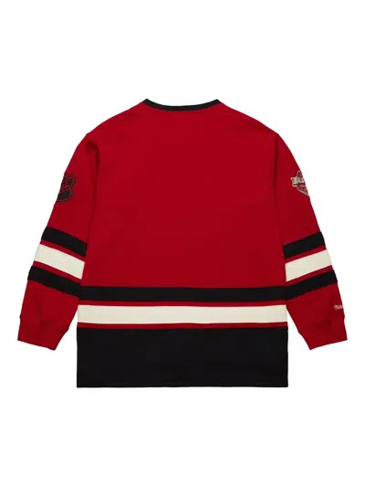Mitchell & Ness New Jersey Devils Heritage Lace-up Pullover In Red