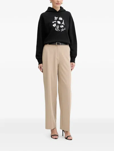 Karl Lagerfeld Graphic-print Hoodie In Black