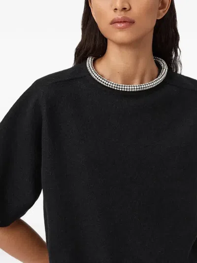 Allsaints Odell Embellished Short-sleeve T-shirt In Black