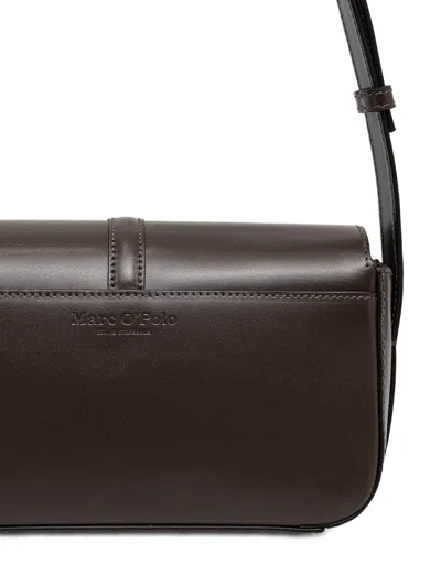 Marc O'polo Square-hardware Crossbody Bag In Brown