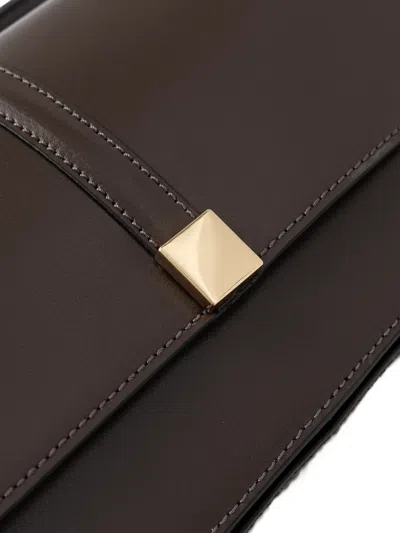 Marc O'polo Square-hardware Crossbody Bag In Brown