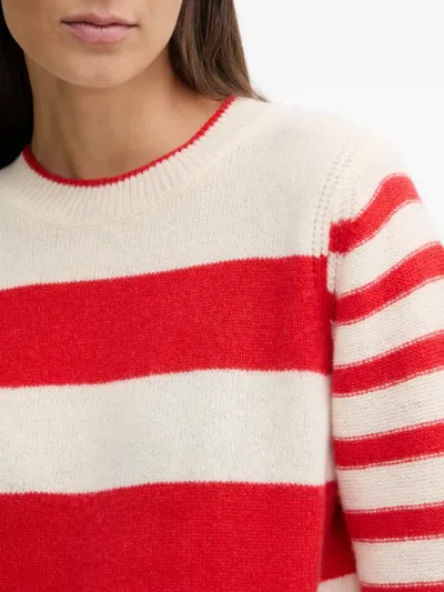 Marc O'polo Striped Crew-neck Sweater In Neutral