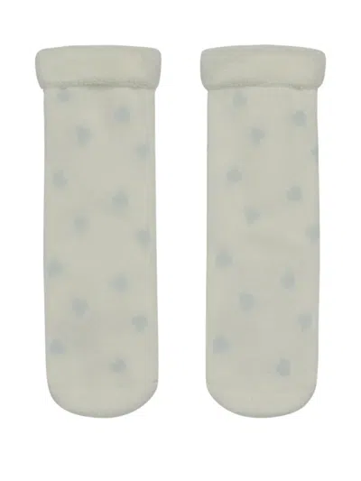 Petit Bateau Heart Print Socks (set Of Three) In Blue