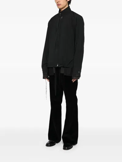 Midorikawa Cottton Zip-up Jacket In Black