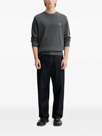 Ps By Paul Smith Embroidered Zebra Sweatshirt In Gray