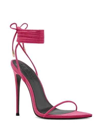 Femme La Point-toe Ankle Tie Luce Sandals In Pink