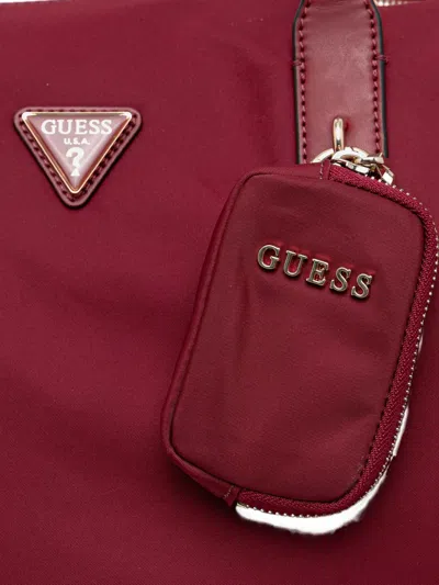 Guess Usa Follie Charm Strap Tote Bag In Red