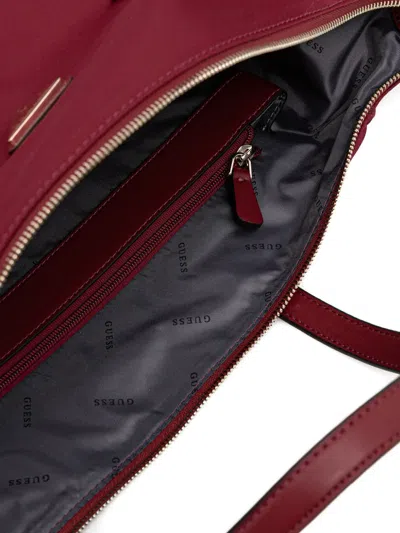 Guess Usa Follie Charm Strap Tote Bag In Red