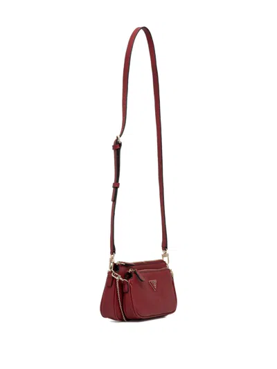 Guess Usa Noelle Chain Satchel Cross Body Bag In Red