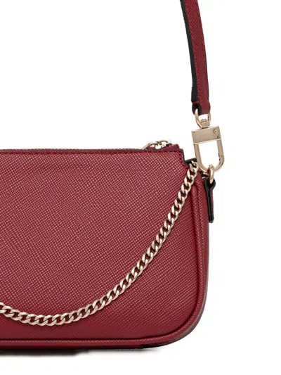 Guess Usa Noelle Chain Satchel Cross Body Bag In Red