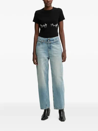 Miss Sixty Lettering T-shirt In Black