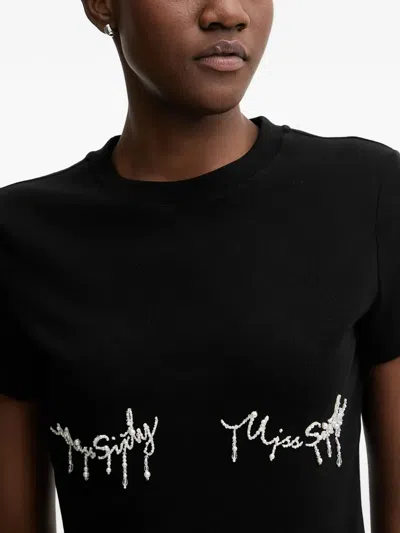 Miss Sixty Lettering T-shirt In Black