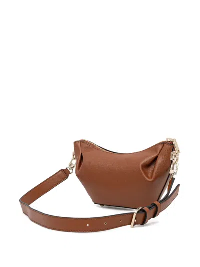 Guess Usa Amorette Brown Shoulder Bag In Brown