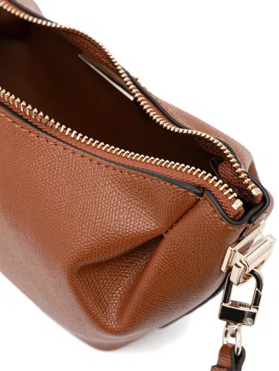 Guess Usa Amorette Brown Shoulder Bag In Brown