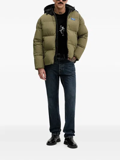 Hugo Boss Logo-patch Jeans In Blue