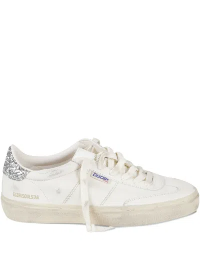 Golden Goose Glitter Sneakers In White