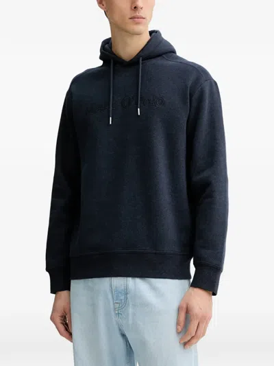 Marc O'polo Logo Hoodie In Blue
