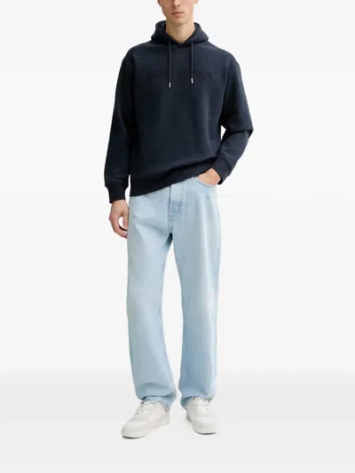 Marc O'polo Logo Hoodie In Blue