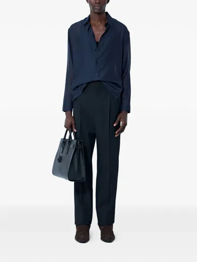 Saint Laurent Long-sleeve Shirt In Blue