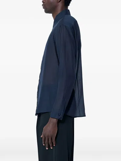 Saint Laurent Long-sleeve Shirt In Blue