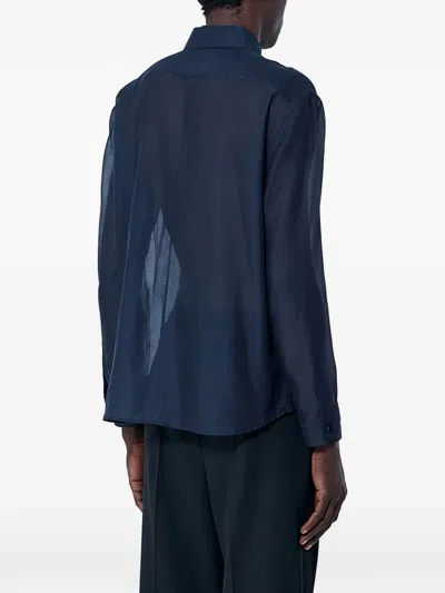 Saint Laurent Long-sleeve Shirt In Blue