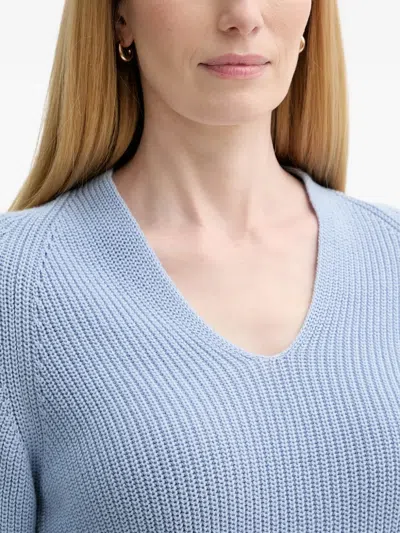 Marc O'polo V-neck Sweater In Blue