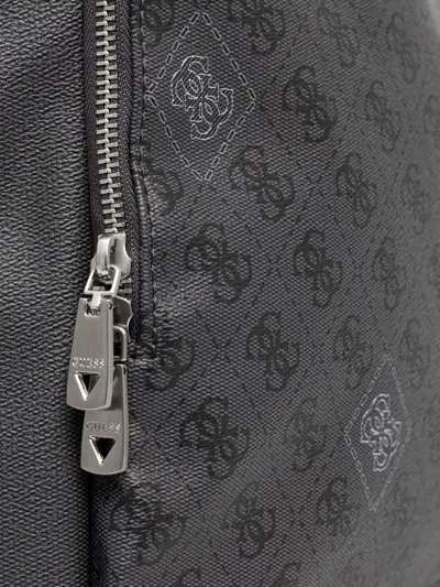 Guess Usa Triangle Logo Pattern Backpack In Gray