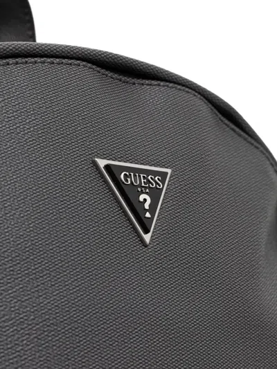 Guess Usa Triangle Logo Pattern Backpack In Gray