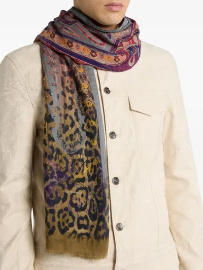 Etro Animal-pattern Scarf In Multi