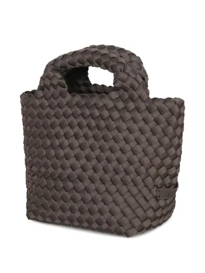Naghedi Woven Handle Tote Bag In Brown
