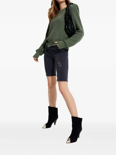 Ser.o.ya Maya Distressed-effect Shorts In Black